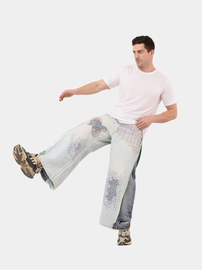 Shashiko Reverse Belt Denim Jeans – Handcrafted Heritage thumbnail 4