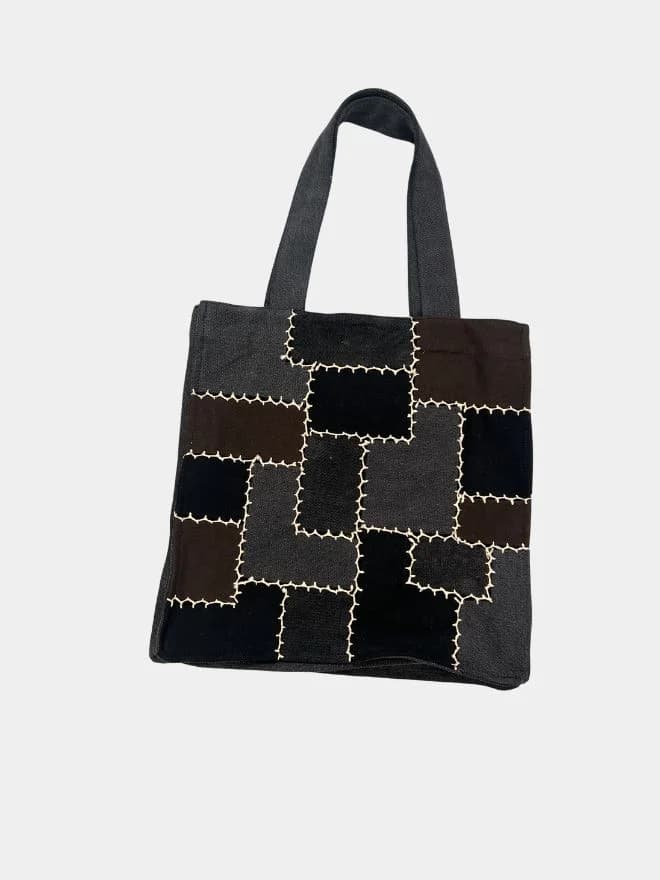 Canvas Tote Bag with  White Stitching thumbnail 2