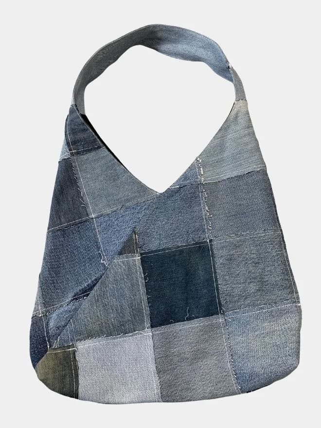 Patchwork Denim Shoulder Bag thumbnail 2