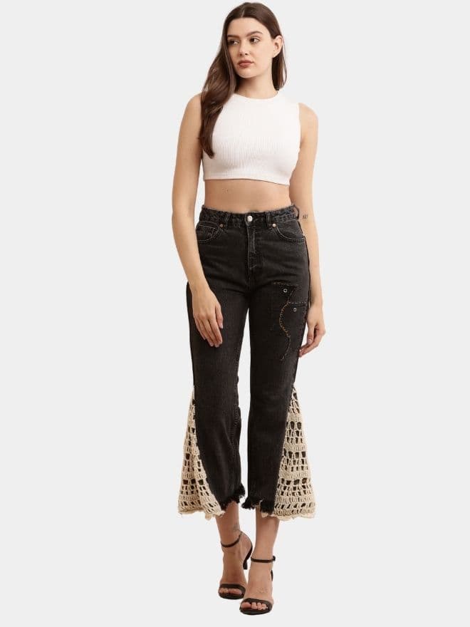 Hem Spell Crochet Jeans thumbnail 3