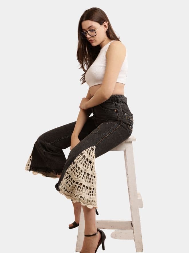 Hem Spell Crochet Jeans thumbnail 4