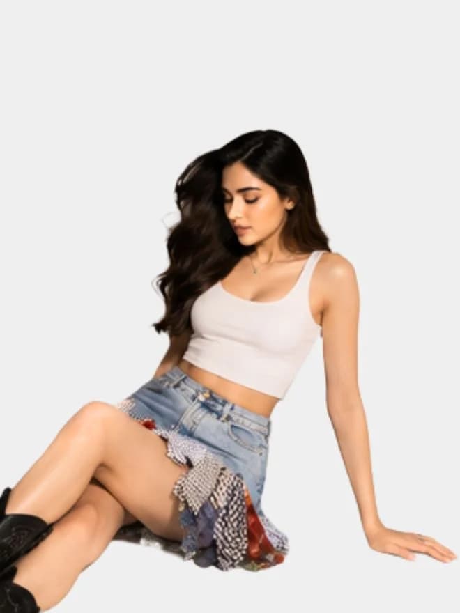Levi’s Denim Patchwork Plaid Mini Skirt thumbnail 4