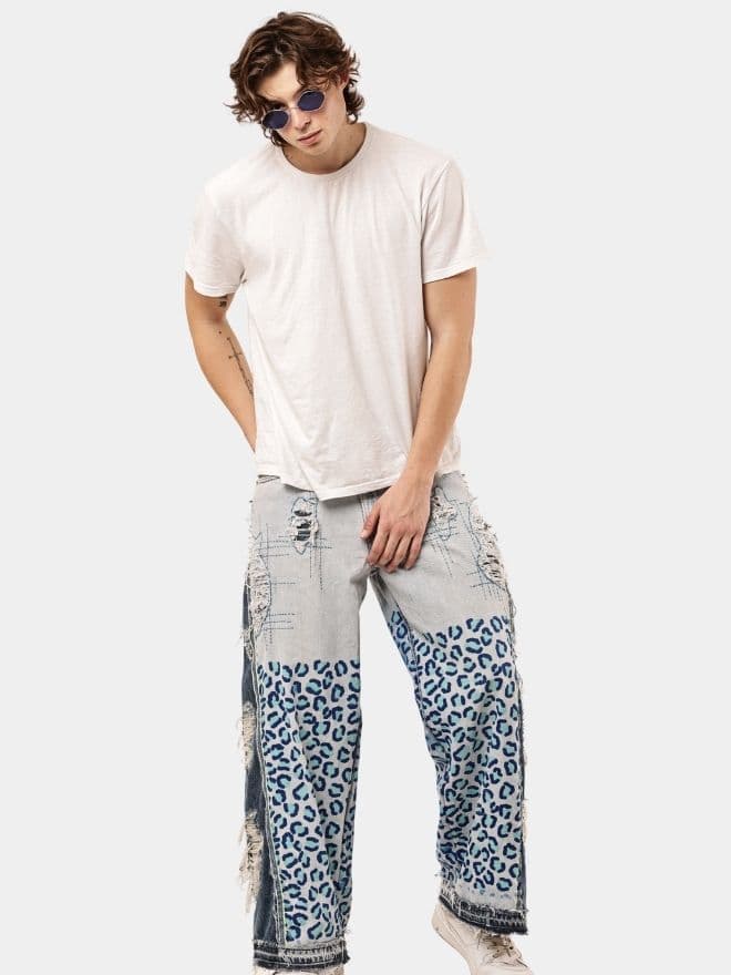 Pants with Leopard Panel Detail | Statement Wear alternate