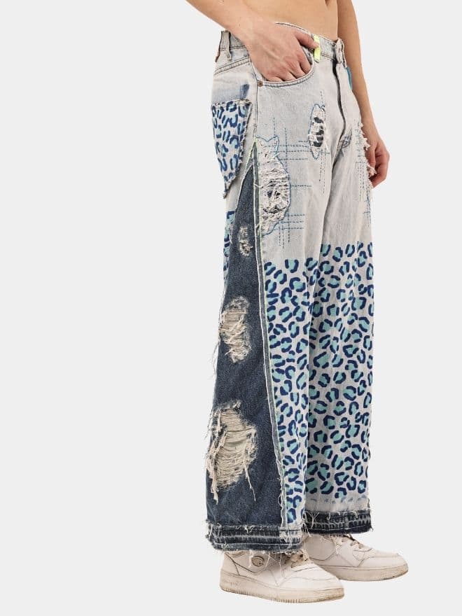 Pants with Leopard Panel Detail | Statement Wear